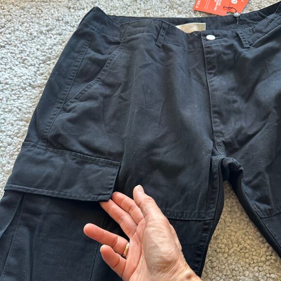 Men's YoungLA 616 SuburbanTwillCargoPants, XL, NWT, Black - Picture 5 of 7
